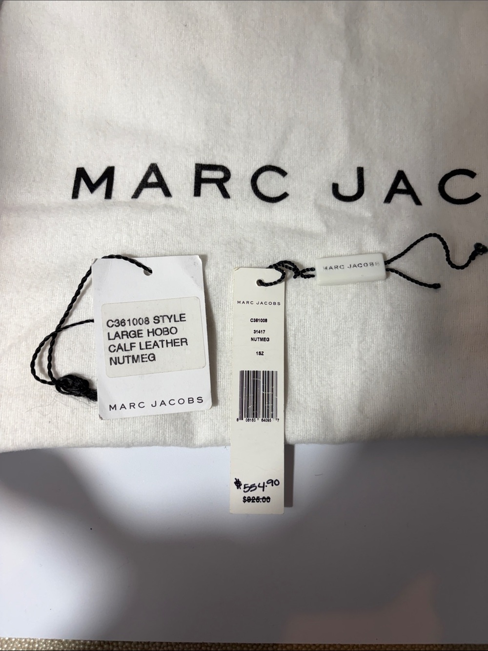 Vintage Marc Jacobs Nutmeg Large Leather Shoulder Hobo Bag with Gold Hardware - Picture 9 of 9